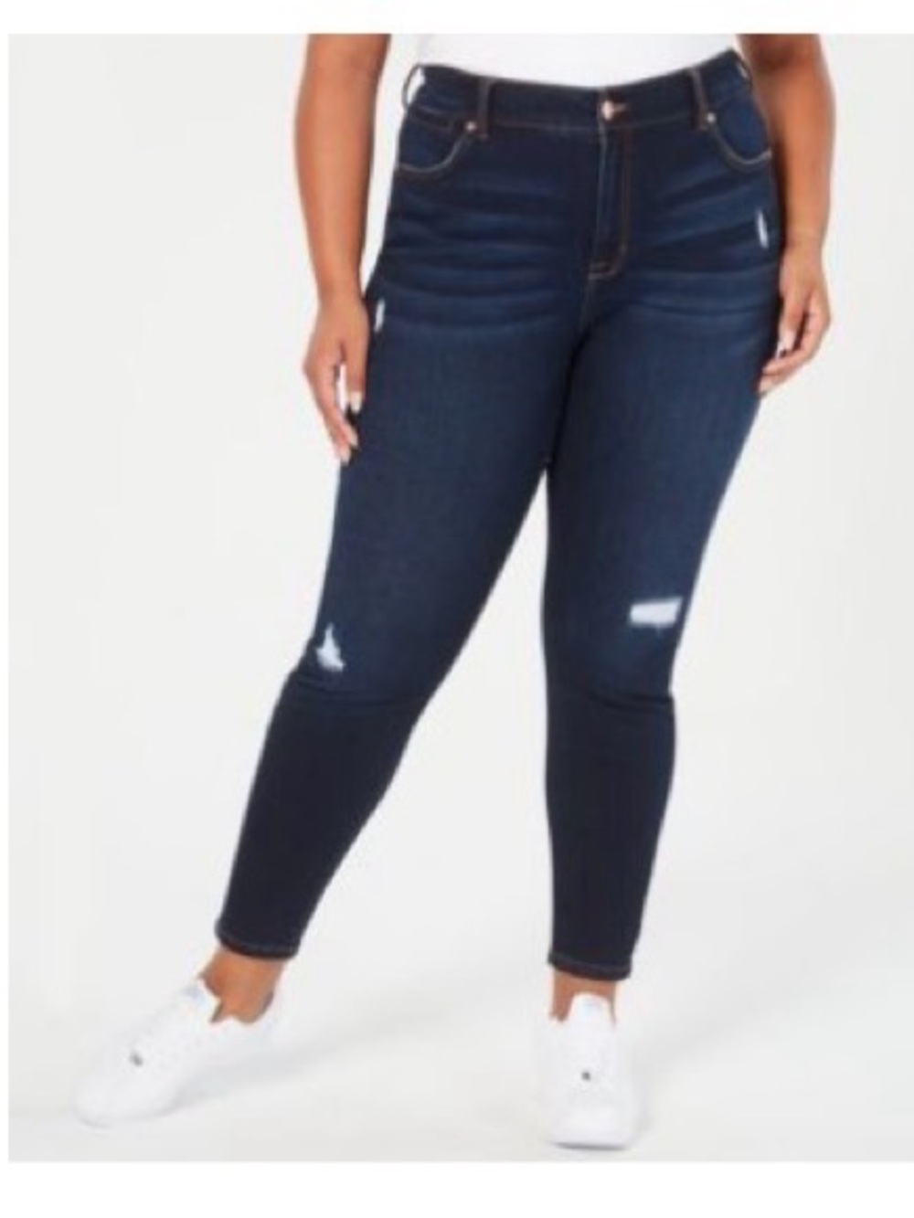 Celebrity Pink Kirwood Ripped High-Rise Skinny Jeans - Blue